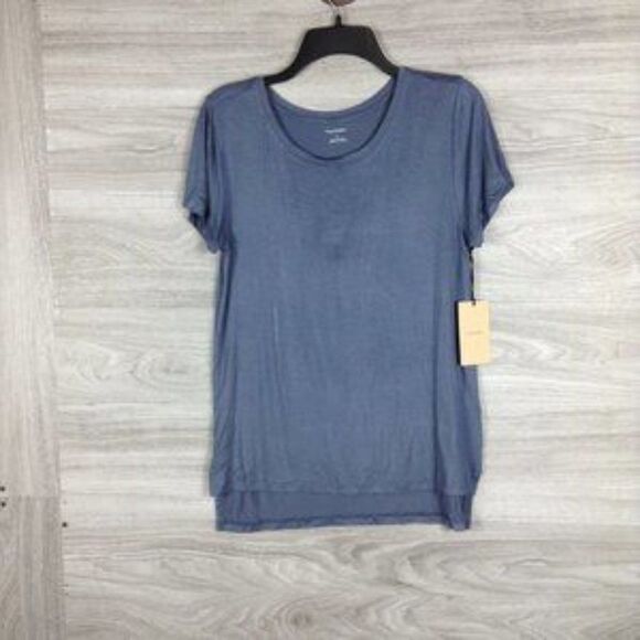 Halogen New Step Hem Crew Neck T-Shirt - Picture 4 of 7